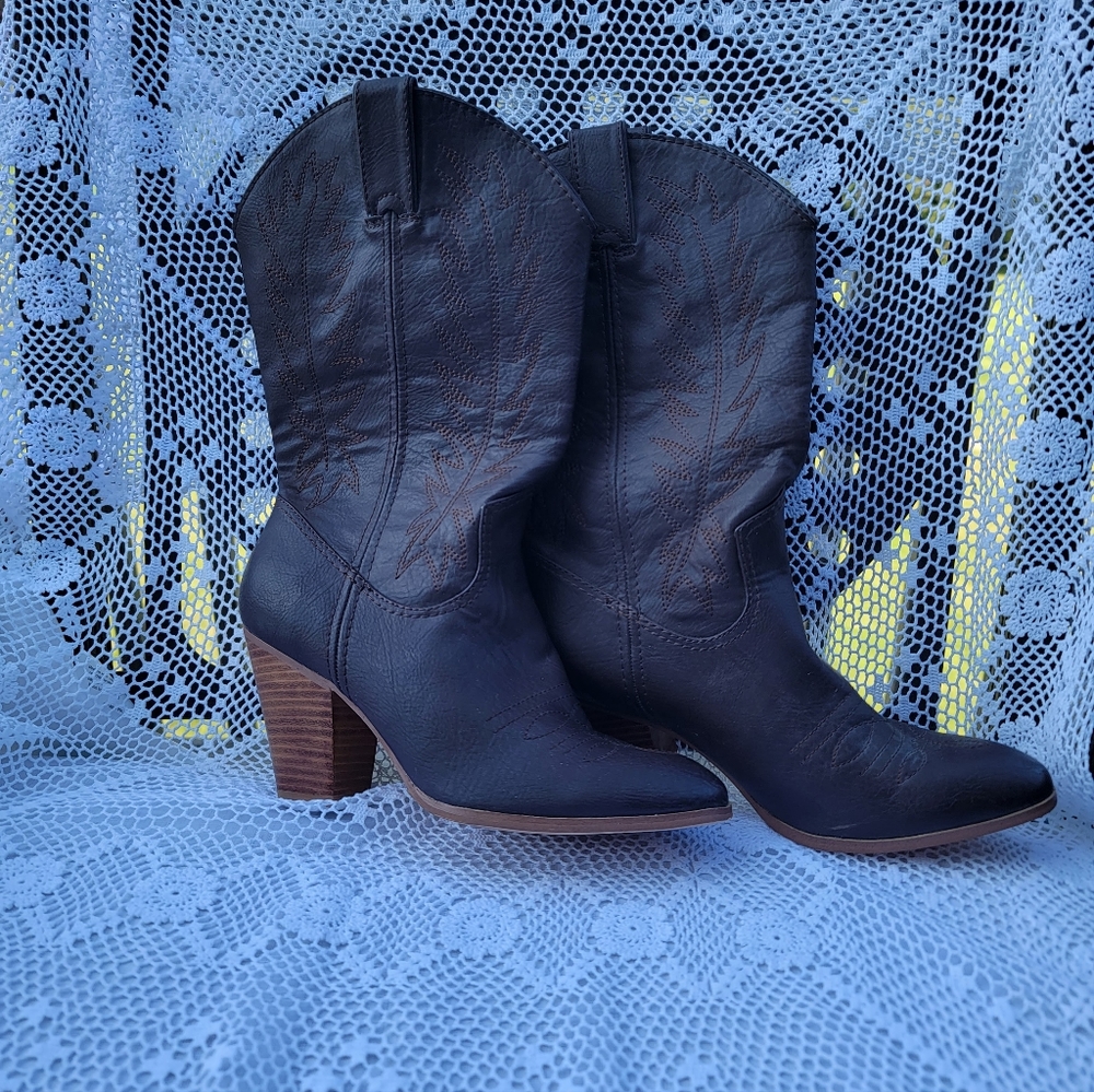Miranda Lambert NWOT womens size 8 1/2 brown cowboy boots - Picture 5 of 8
